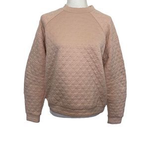 𝅺bcbgeneration Quilted Moto Sweater Pink Size S
